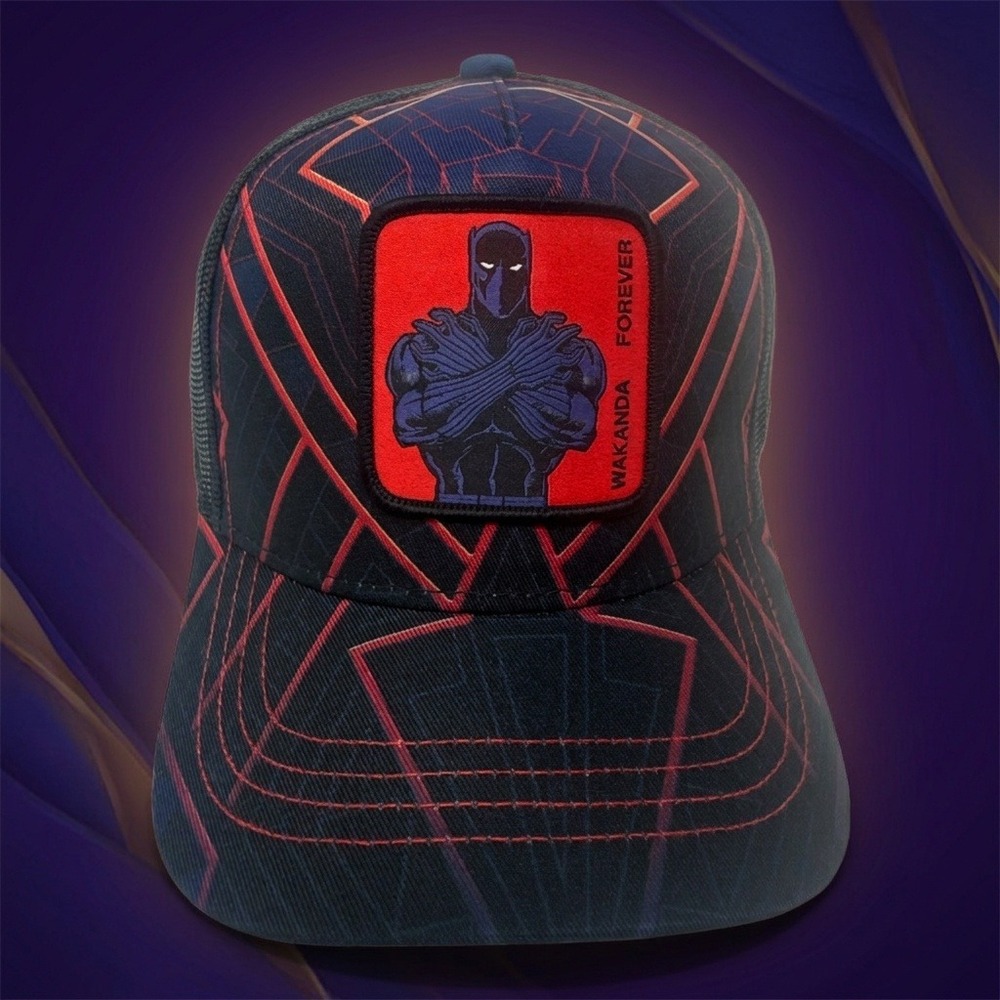 Capslab Marvel Black Panther Trucker Hat Wakanda Forever Snapback Mesh NWT